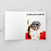De Kerstkaart van de Kerstman van de zombie Feestdagen Kaart (Binnen)