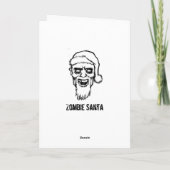 De Kerstkaart van de Kerstman van de zombie Feestdagen Kaart (Achterkant)