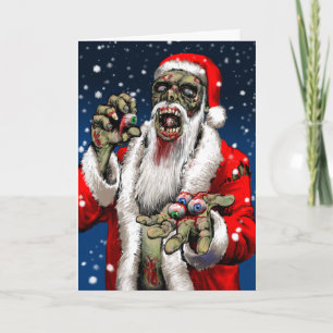 De Kerstkaart van de Kerstman van de zombie Feestdagen Kaart
