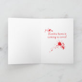 De Kerstkaart van de Kerstman van de zombie Feestdagen Kaart (Binnen)