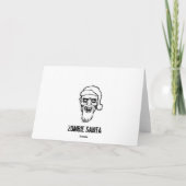 De Kerstkaart van de Kerstman van de zombie (Leeg Feestdagen Kaart (Achterkant)
