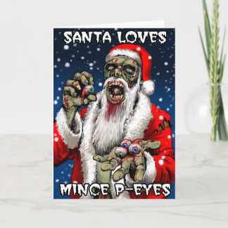 De Kerstkaart van de Kerstman van de zombie (Leeg Feestdagen Kaart