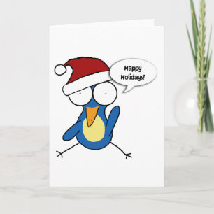 De Kerstkaart van de Kiwi van de kerstman Feestdagen Kaart