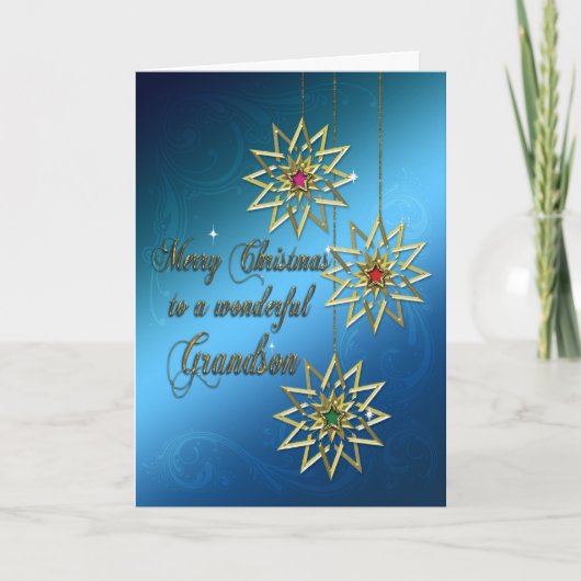 De Kerstkaart van de kleinzoon Feestdagen Kaart (Voorkant)