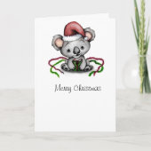 De Kerstkaart van de koala Feestdagen Kaart (Voorkant)