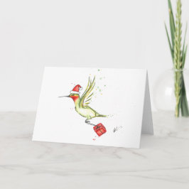 De Kerstkaart van de kolibrie Feestdagen Kaart