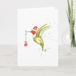 De Kerstkaart van de kolibrie Feestdagen Kaart