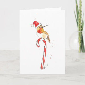 De Kerstkaart van de kolibrie Feestdagen Kaart