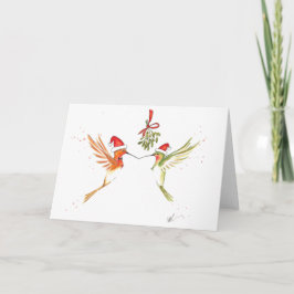 De Kerstkaart van de kolibrie Feestdagen Kaart