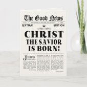 De Kerstkaart van de Krantekop van de krant Feestdagen Kaart (Voorkant)