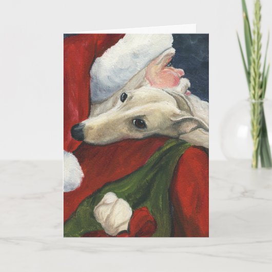 De Kerstkaart van de Kunst van de Hond van de Feestdagen Kaart (Voorkant)