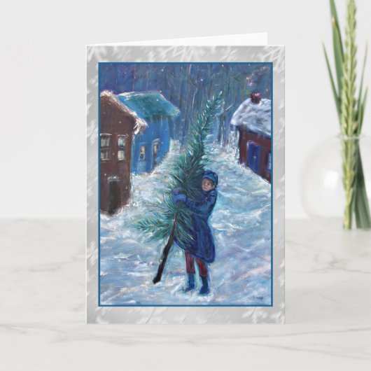 De Kerstkaart van de Kunst van het Verhaal van Feestdagen Kaart (Voorkant)