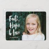 De Kerstkaart van de Liefde van de Hoop van het (Voorkant / Achterkant)