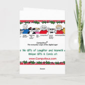 De Kerstkaart van de Minnaar van de kat Feestdagen Kaart (Achterkant)