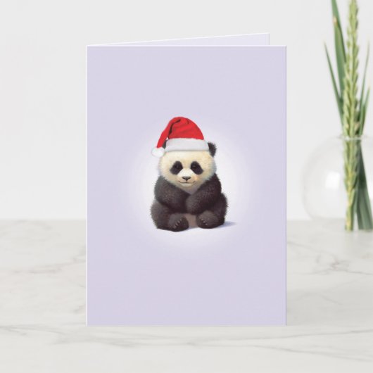De Kerstkaart van de Panda van de Babys van de Feestdagen Kaart (Voorkant)