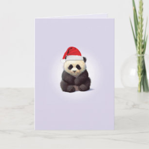 De Kerstkaart van de Panda van de Babys van de Feestdagen Kaart