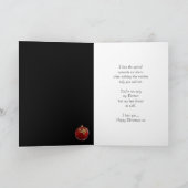 De Kerstkaart van de partner - Sneeuwman in Hart Feestdagen Kaart (Binnen)