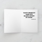 De Kerstkaart van de Patrouille van de Sneeuw van Feestdagen Kaart (Binnen)