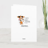 De Kerstkaart van de Proef van het rendier Feestdagen Kaart (Achterkant)