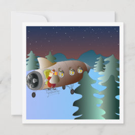 De Kerstkaart van de Raket van de maan