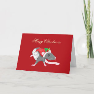 De Kerstkaart van de rat Feestdagen Kaart