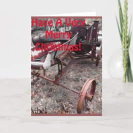 De Kerstkaart van de Scène van het boerderij door Feestdagen Kaart