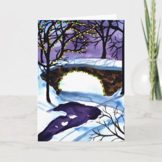 De Kerstkaart van de Scène van Kerstmis Feestdagen Kaart