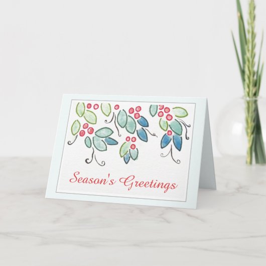 De  kerstKaart van de Seizoenen Kaart (Voorkant)