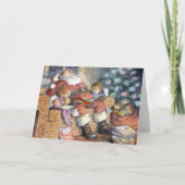 De Kerstkaart van de slaap "van de Kerstman" Feestdagen Kaart (Voorkant)