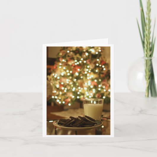 De Kerstkaart van de Snack van de kerstman Feestdagen Kaart (Voorkant)