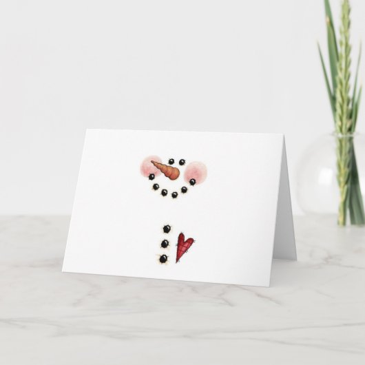 De Kerstkaart van de sneeuwman Feestdagen Kaart (Voorkant)