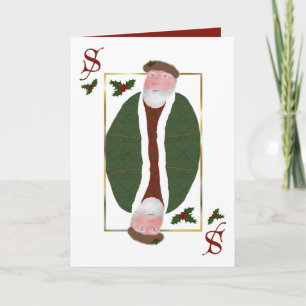 De Kerstkaart van de Speelkaart van de Kerstman Feestdagen Kaart