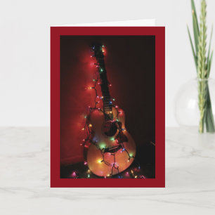 De Kerstkaart van de Speler van de gitaar Feestdagen Kaart