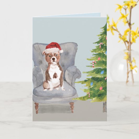 De Kerstkaart van de Stier van de kuil, de Kaart (Gele Bloem)