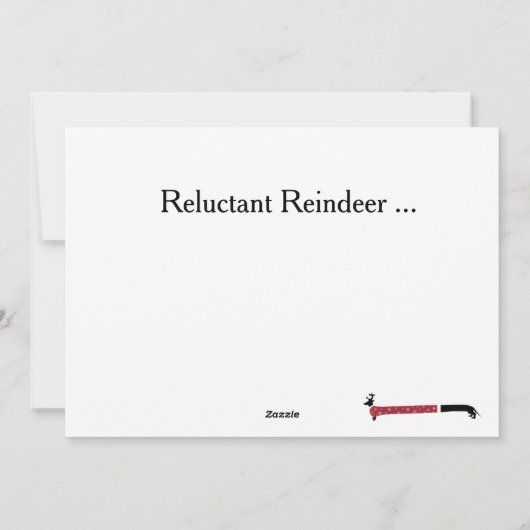 De Kerstkaart van de tekkel - Aarzelend Rendier (Achterkant)