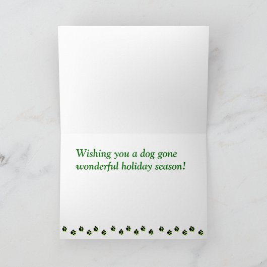 De Kerstkaart van de tekkel Feestdagen Kaart (Binnen)