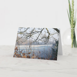 De Kerstkaart van de vakantie - de Ijzige Scène Feestdagen Kaart