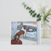 De Kerstkaart van de Vakantie van de Herdershond Feestdagenkaart (Staand voorkant)