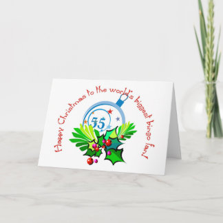 De Kerstkaart van de ventilator van Bingo Feestdagen Kaart