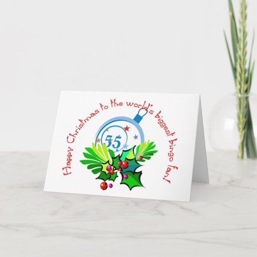 De Kerstkaart van de ventilator van Bingo Feestdagen Kaart (Voorkant)