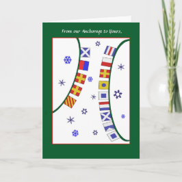 De Kerstkaart van de Vlag van het Signaal van Feestdagen Kaart