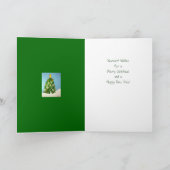 De Kerstkaart van de vuisthandschoen Feestdagen Kaart (Binnen)