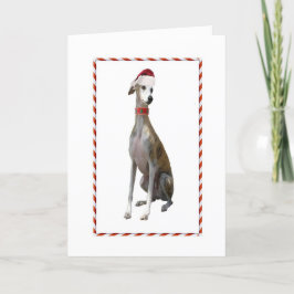 De Kerstkaart van de windhond Feestdagen Kaart