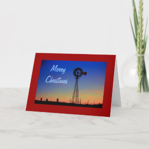 De Kerstkaart van de windmolen Feestdagen Kaart