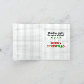 De Kerstkaart van de wiskunde Feestdagen Kaart (Binnen)