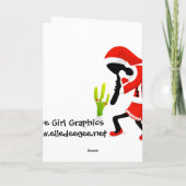 De Kerstkaart van de Woestijn van Kokopelli van de Feestdagen Kaart (Achterkant)