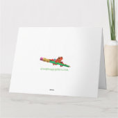 De Kerstkaart van de Workshop van de kerstman Bedankkaart (Achterkant)