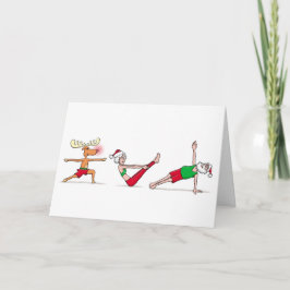 De Kerstkaart van de yoga Feestdagen Kaart