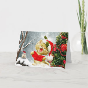 De kerstkaart van de Zangers van de Hymne Feestdagen Kaart