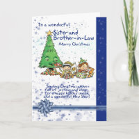 De Kerstkaart van de zuster en van de Zwager met